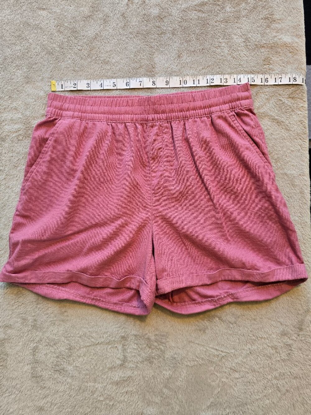 Frank and Oak Mauve Pink Linen-Blend Pull-On Shorts - Size Small
